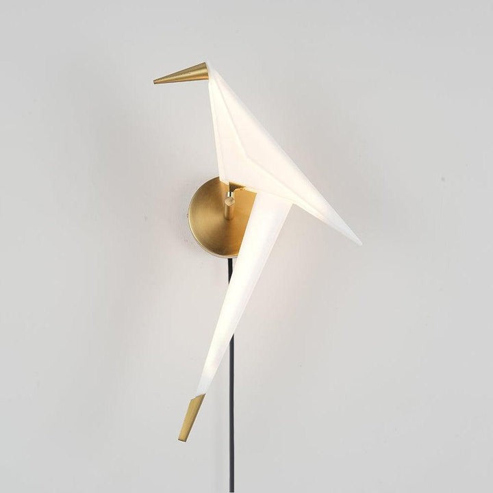 Serene Bird-Inspired Plug-In Wall Sconce