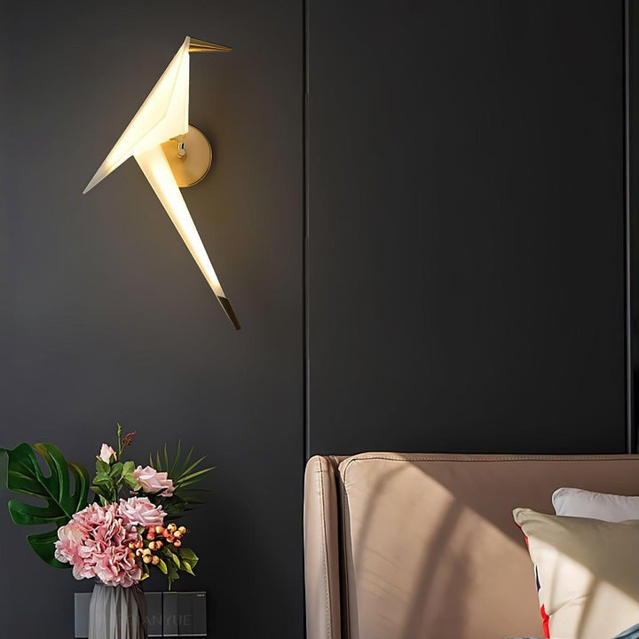 Serene Bird-Inspired Plug-In Wall Sconce