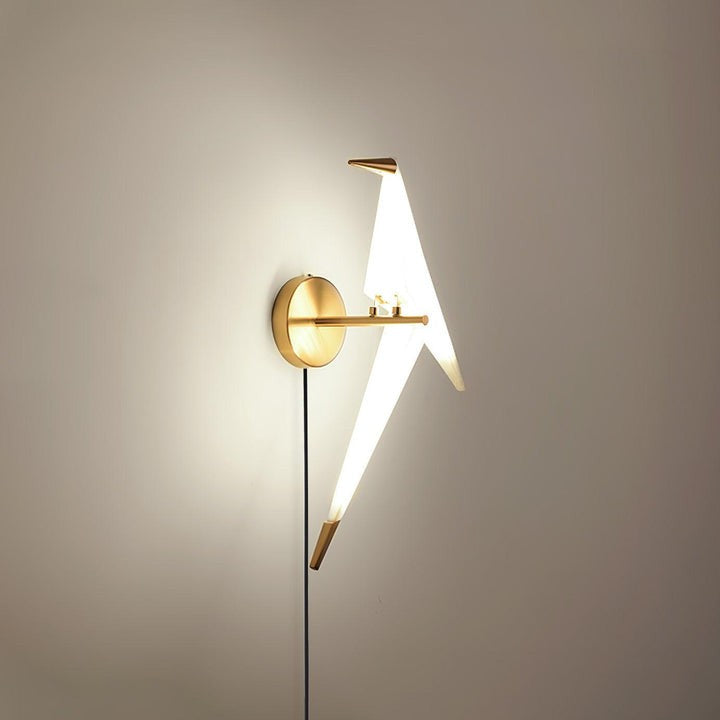 Serene Bird-Inspired Plug-In Wall Sconce