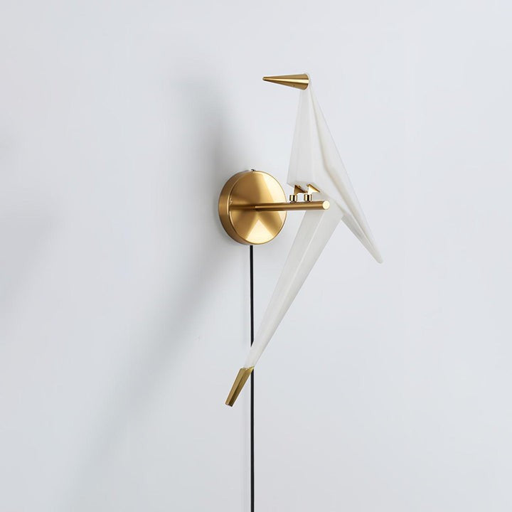 Serene Bird-Inspired Plug-In Wall Sconce