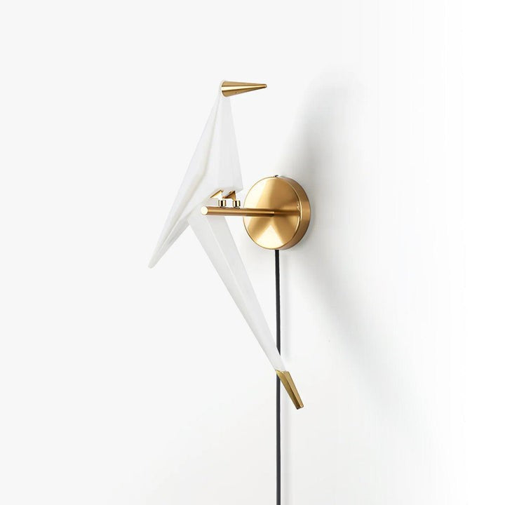 Serene Bird-Inspired Plug-In Wall Sconce