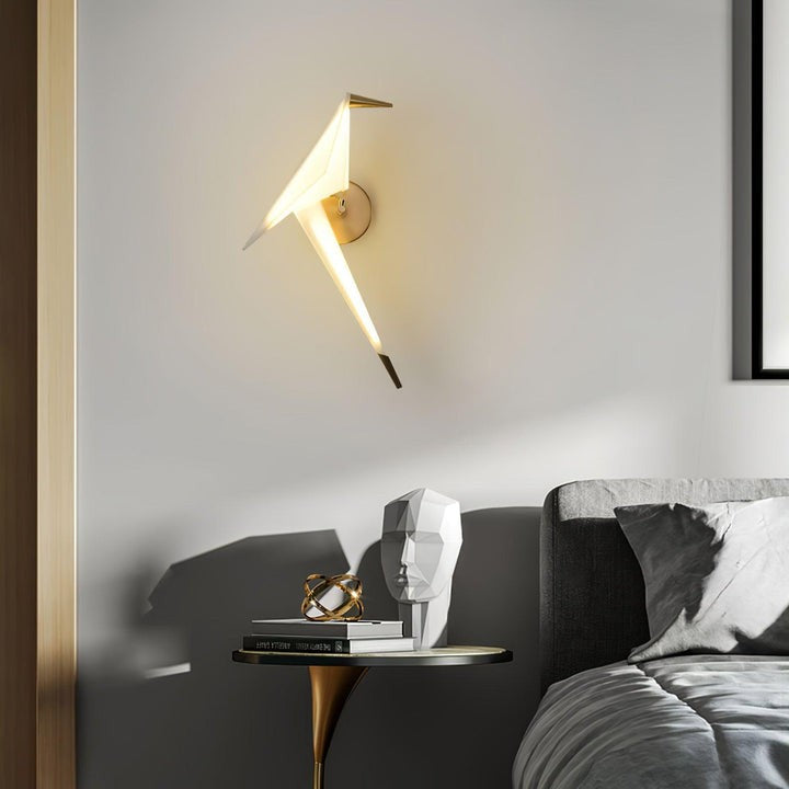 Serene Bird-Inspired Plug-In Wall Sconce
