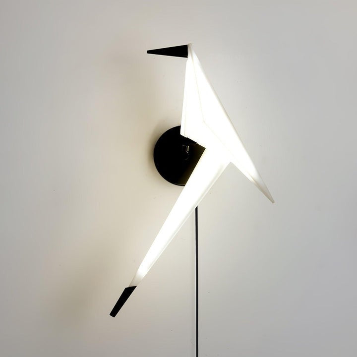 Serene Bird-Inspired Plug-In Wall Sconce