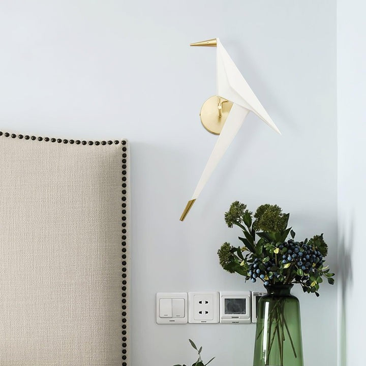 Serene Bird-Inspired Plug-In Wall Sconce