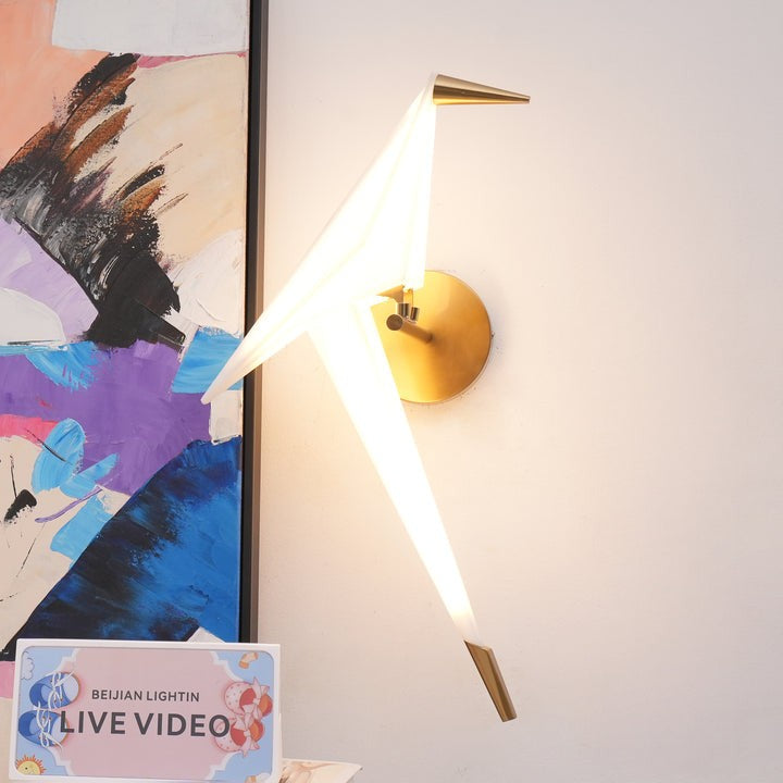 Serene Bird-Inspired Plug-In Wall Sconce