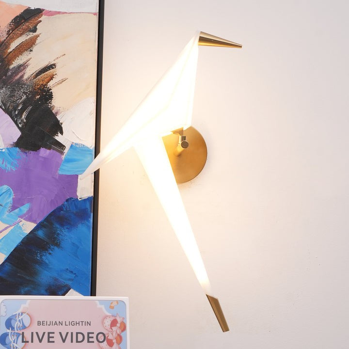 Serene Bird-Inspired Plug-In Wall Sconce