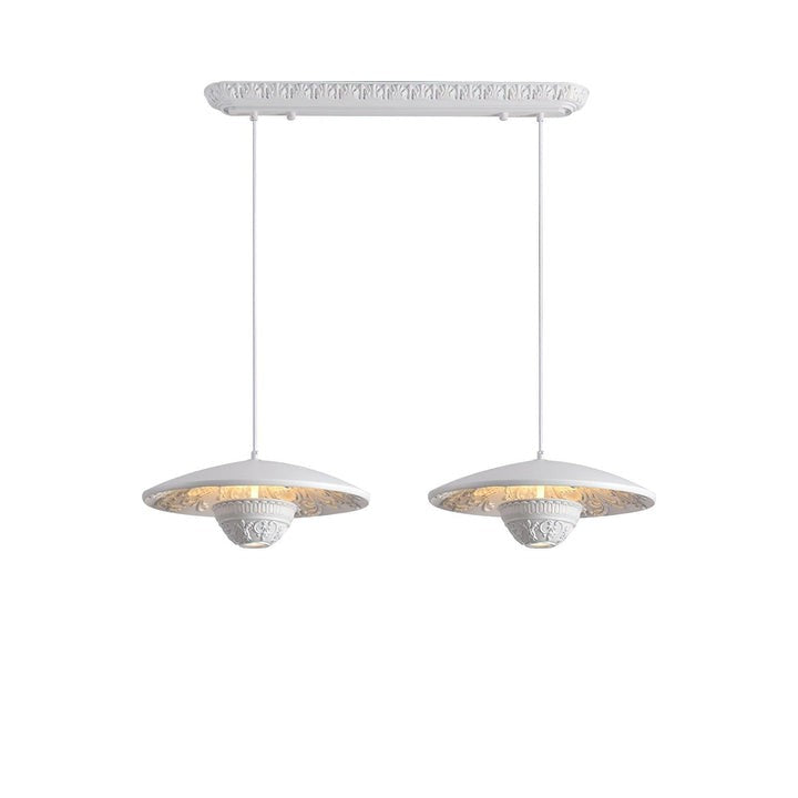 Sleek Flying Saucer Resin Pendant Light