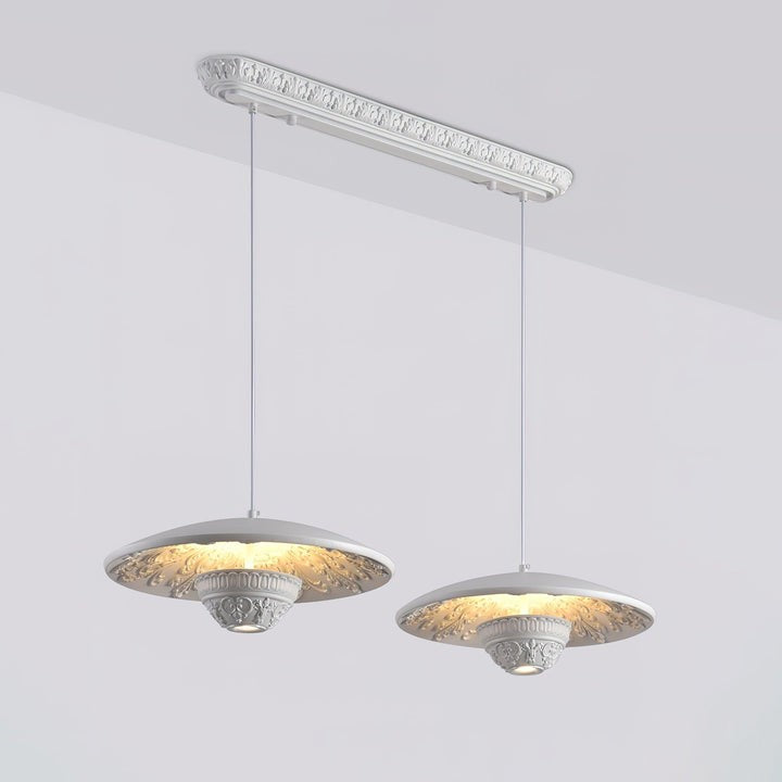 Sleek Flying Saucer Resin Pendant Light