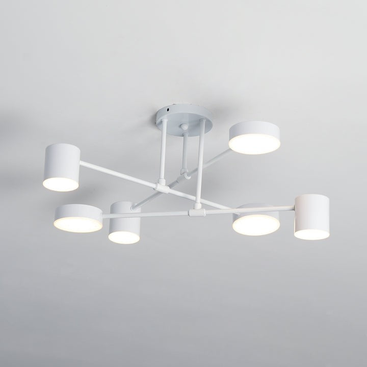 Sleek Gold Sputnik LED Flush Ceiling Light