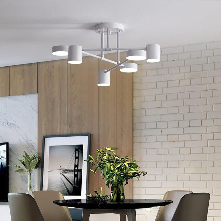 Sleek Gold Sputnik LED Flush Ceiling Light