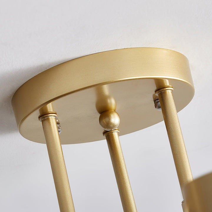 Sleek Gold Sputnik LED Flush Ceiling Light
