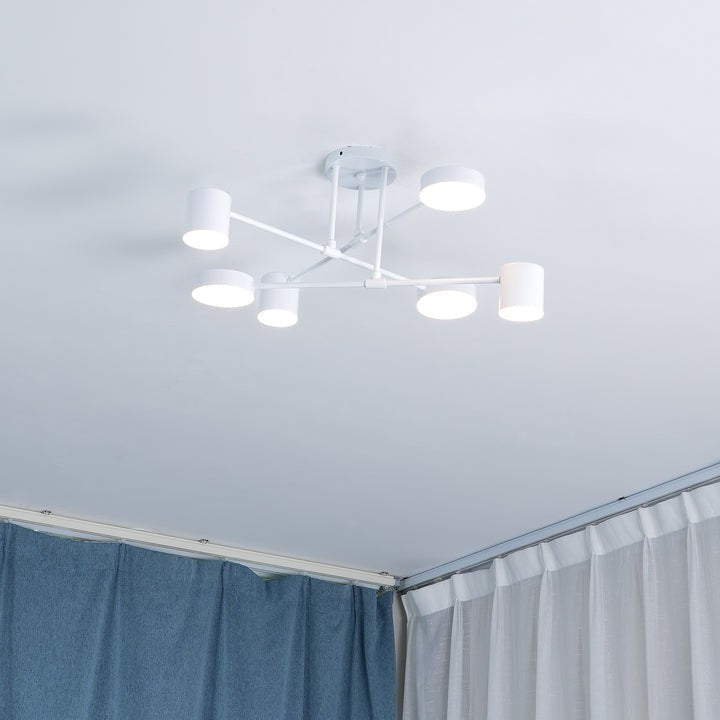 Sleek Gold Sputnik LED Flush Ceiling Light