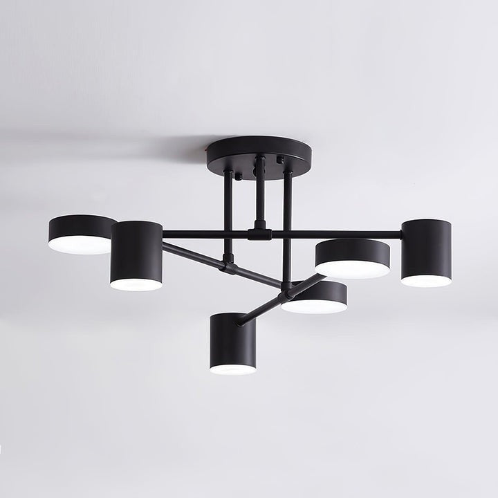 Sleek Gold Sputnik LED Flush Ceiling Light