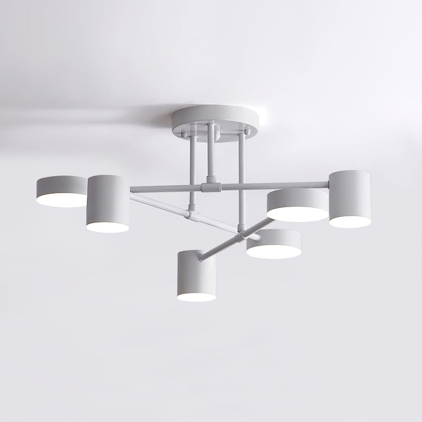 Sleek Gold Sputnik LED Flush Ceiling Light
