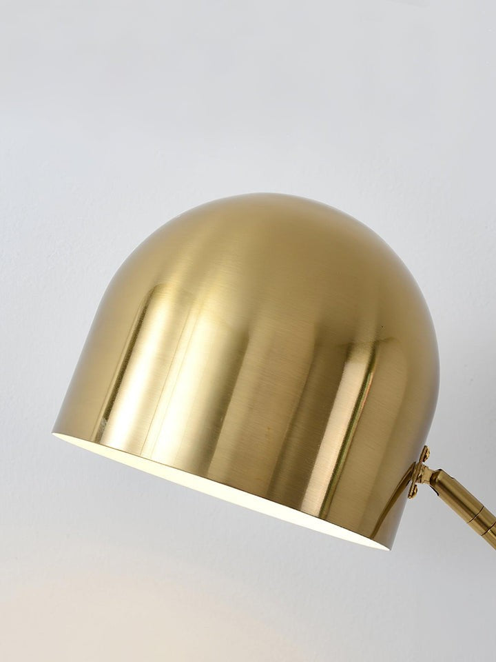 Sleek LED Floor Lamp with Leather Accents