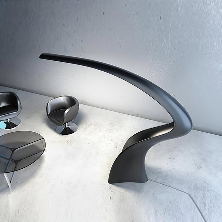 Slim Curved LED Floor Lamp for Task Lighting