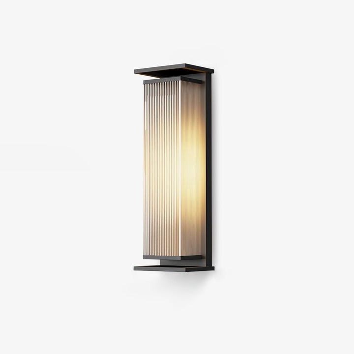 Solar-Powered Rectangular Outdoor Wall Sconce