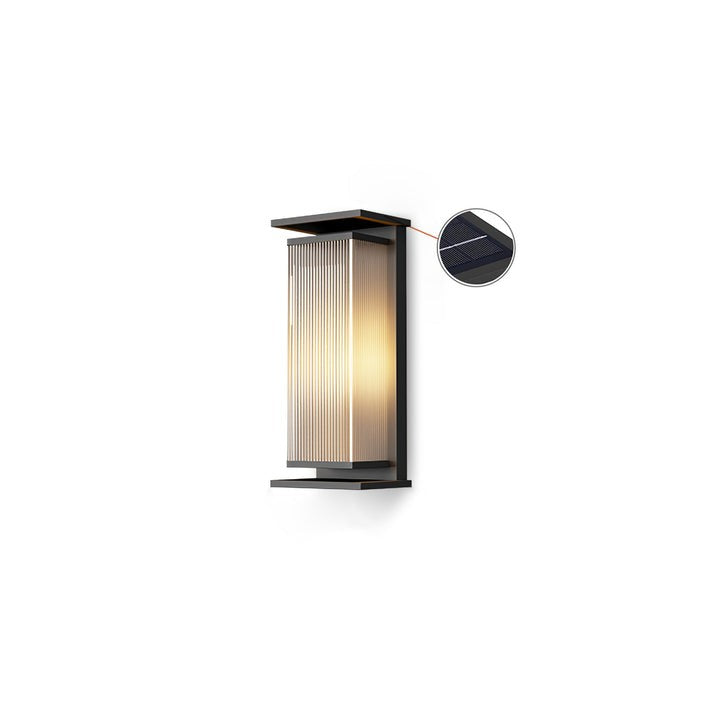 Solar-Powered Rectangular Outdoor Wall Sconce