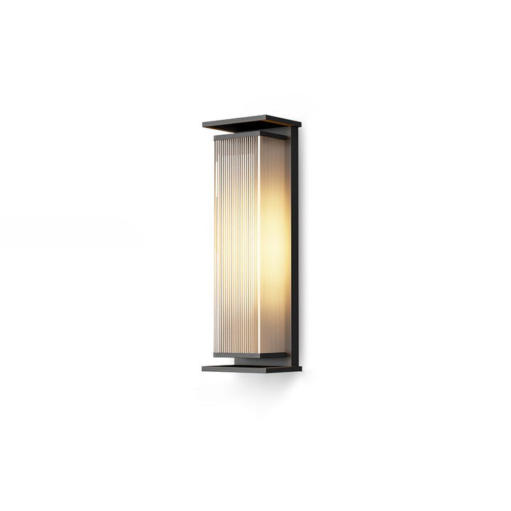 Solar-Powered Rectangular Outdoor Wall Sconce