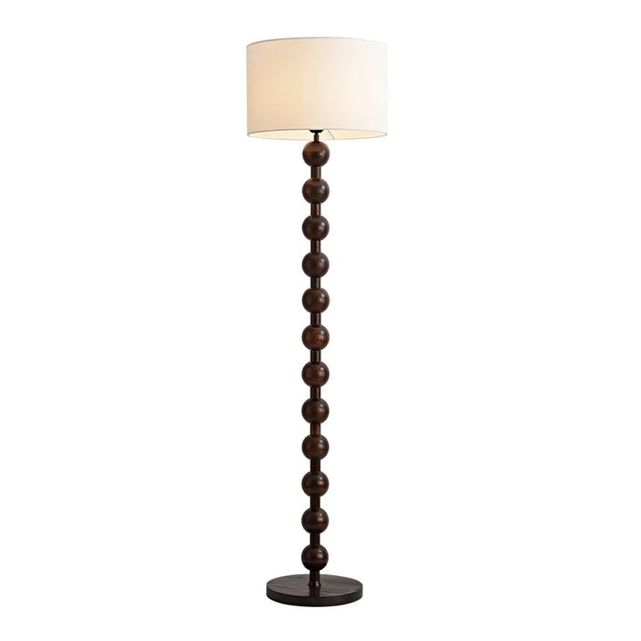 Solid Ash Wood Barbell Floor Lamp
