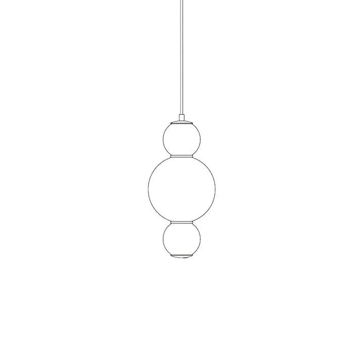 Stacked Double Glass Globe Pendant Light
