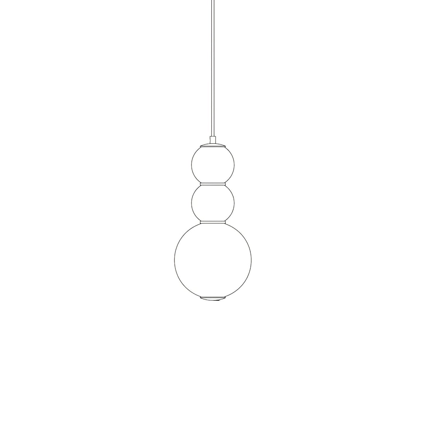 Stacked Double Glass Globe Pendant Light