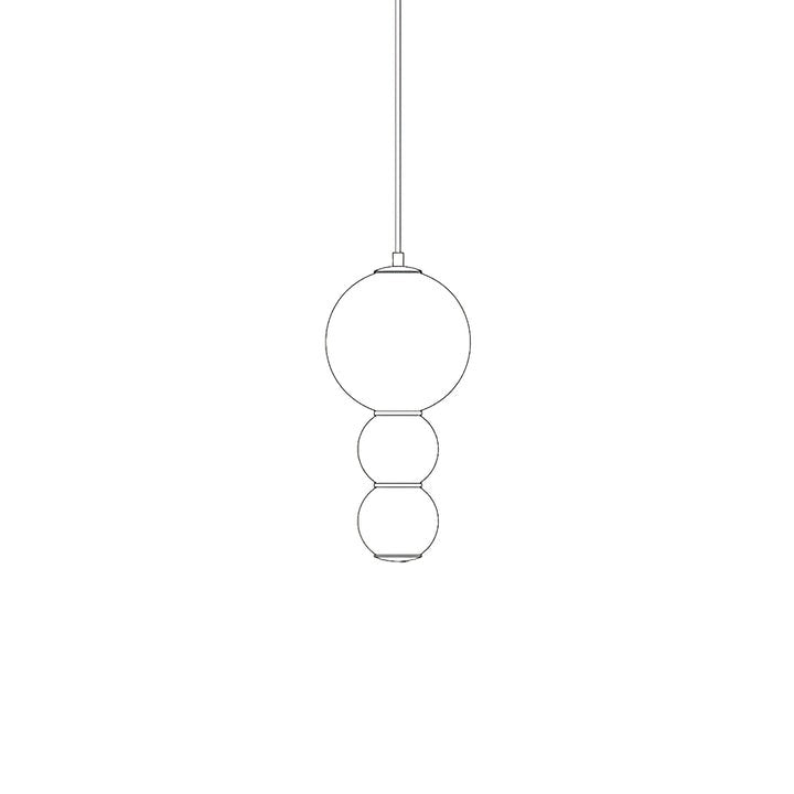 Stacked Double Glass Globe Pendant Light