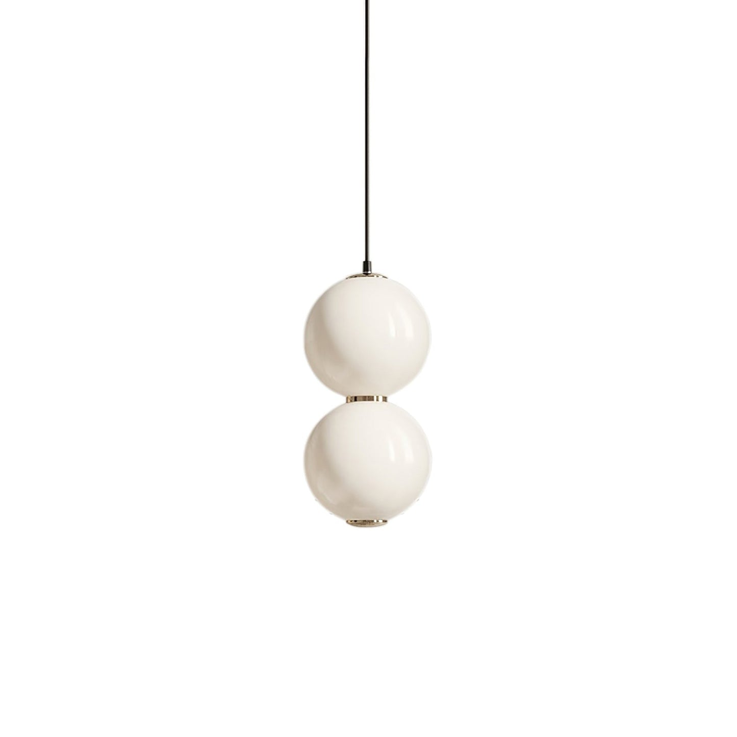 Stacked Double Glass Globe Pendant Light