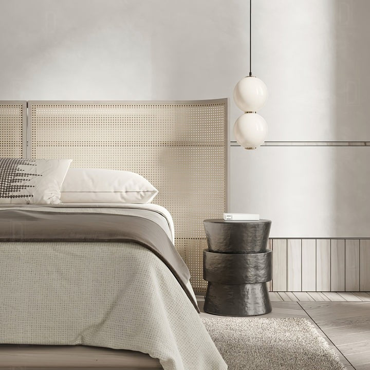 Stacked Double Glass Globe Pendant Light