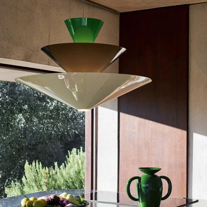 Tiered Sculptural Pendant Light