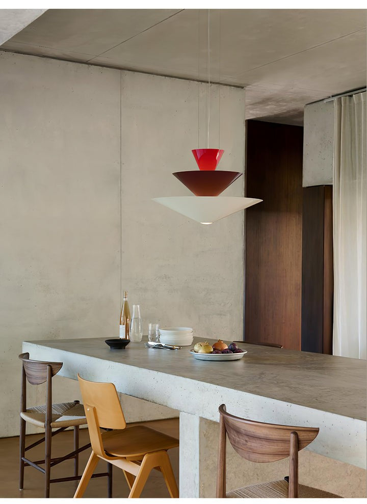 Tiered Sculptural Pendant Light
