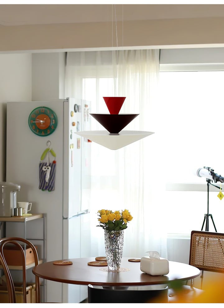 Tiered Sculptural Pendant Light