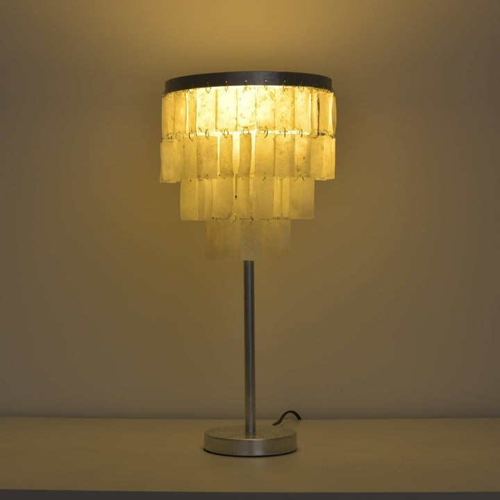 Tiered Shell Table Lamp – Ambient Pearlescent Glow
