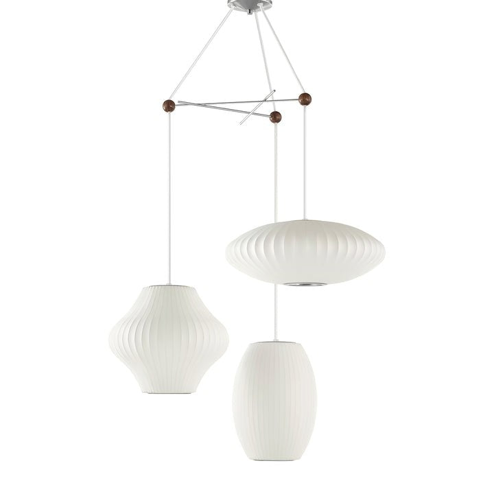 Triple Pear Bubble LED Pendant Light