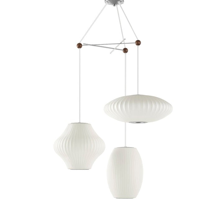 Triple Pear Bubble LED Pendant Light