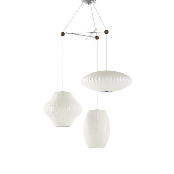 Triple Pear Bubble LED Pendant Light