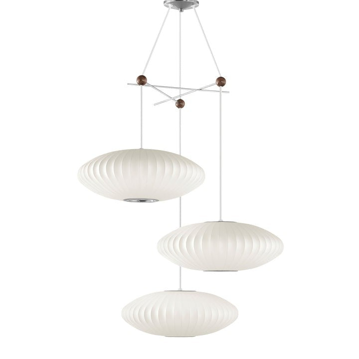 Triple Pear Bubble LED Pendant Light