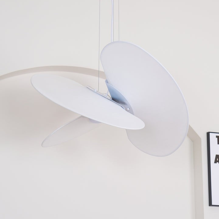 Triple-Fan Rice Paper Pendant Light