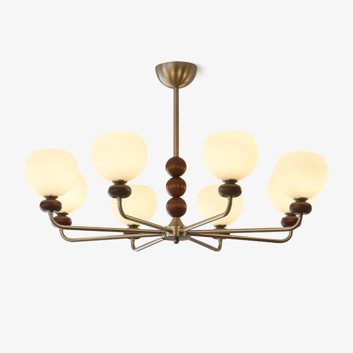Walnut Orb Modern Ceiling Chandelier