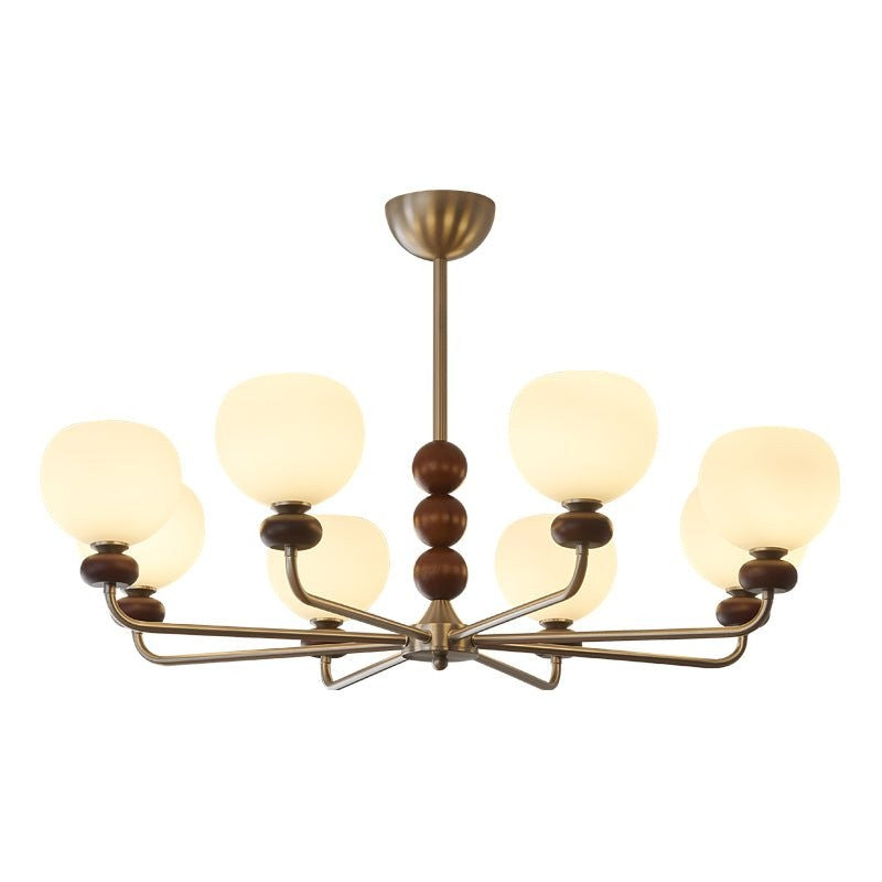Walnut Orb Modern Ceiling Chandelier