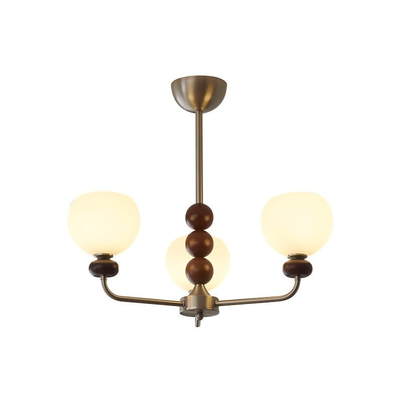 Walnut Orb Modern Ceiling Chandelier