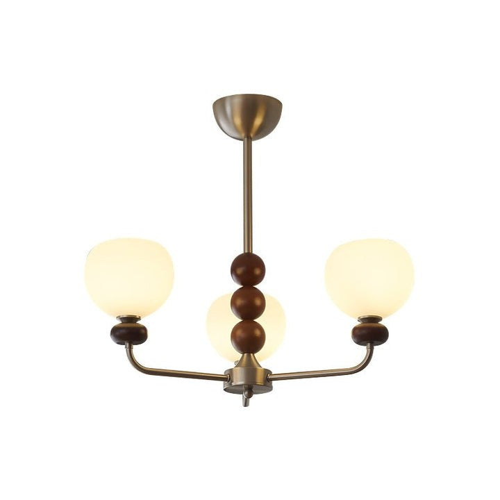 Walnut Orb Modern Ceiling Chandelier