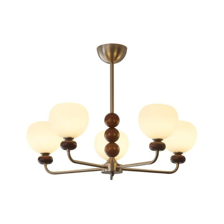 Walnut Orb Modern Ceiling Chandelier