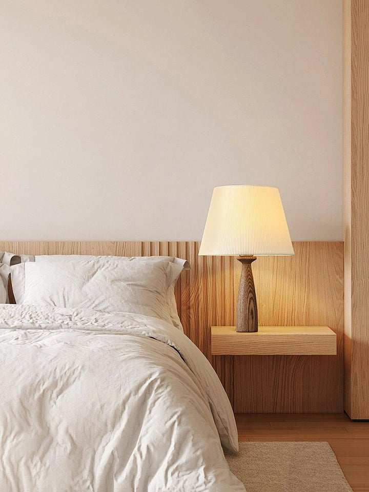 Walnut Wood LED & Edison Minimalist Table Lamp
