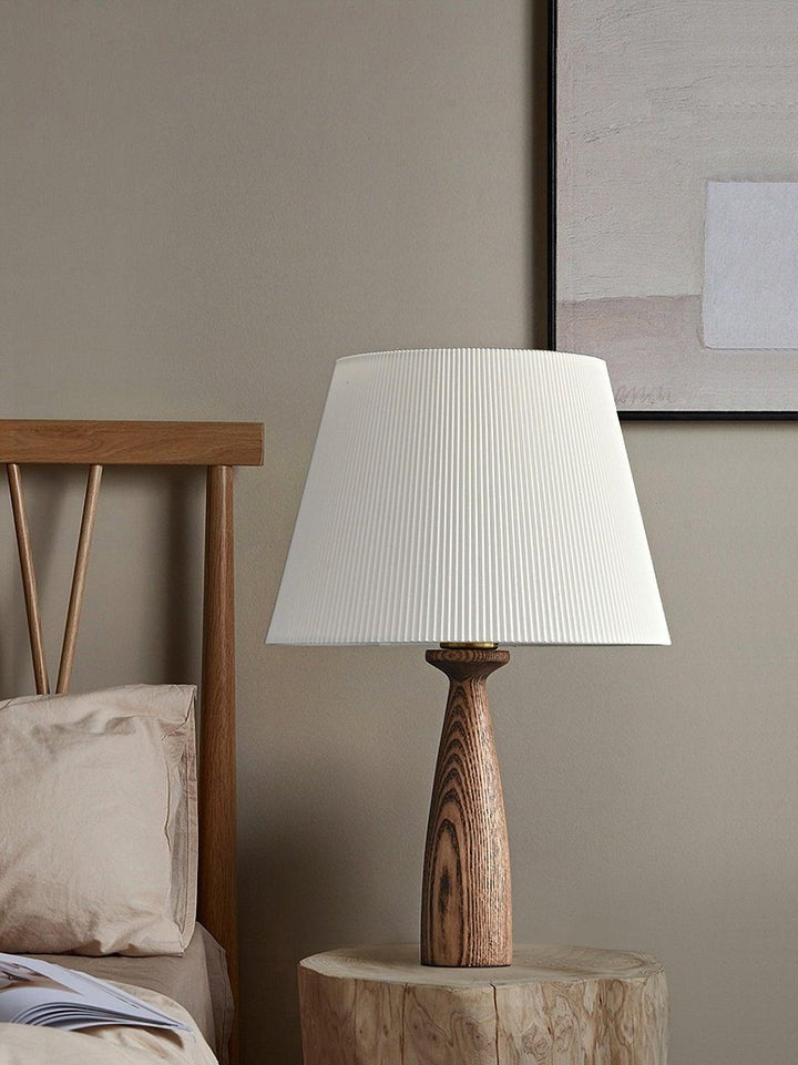 Walnut Wood LED & Edison Minimalist Table Lamp
