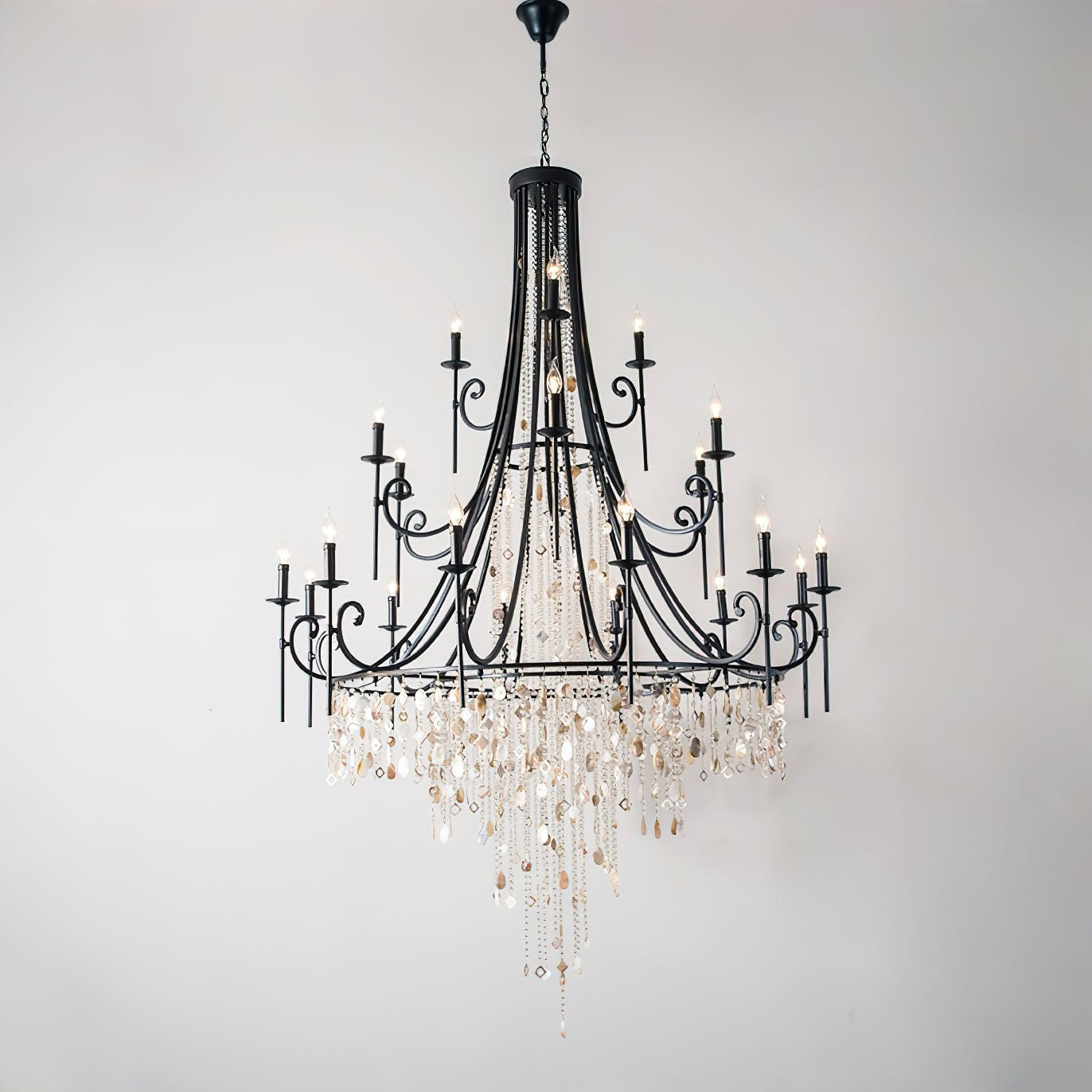 Waterfall Shell & Crystal Chandelier