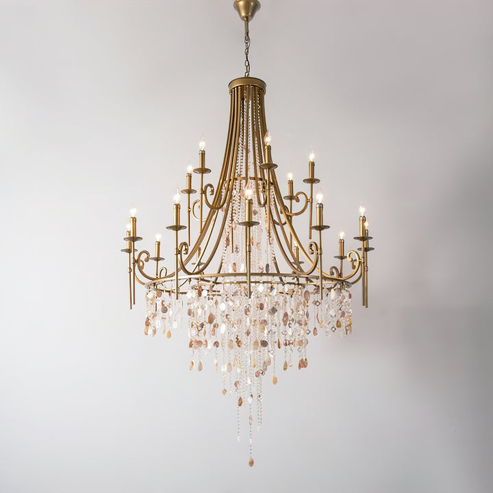 Waterfall Shell & Crystal Chandelier