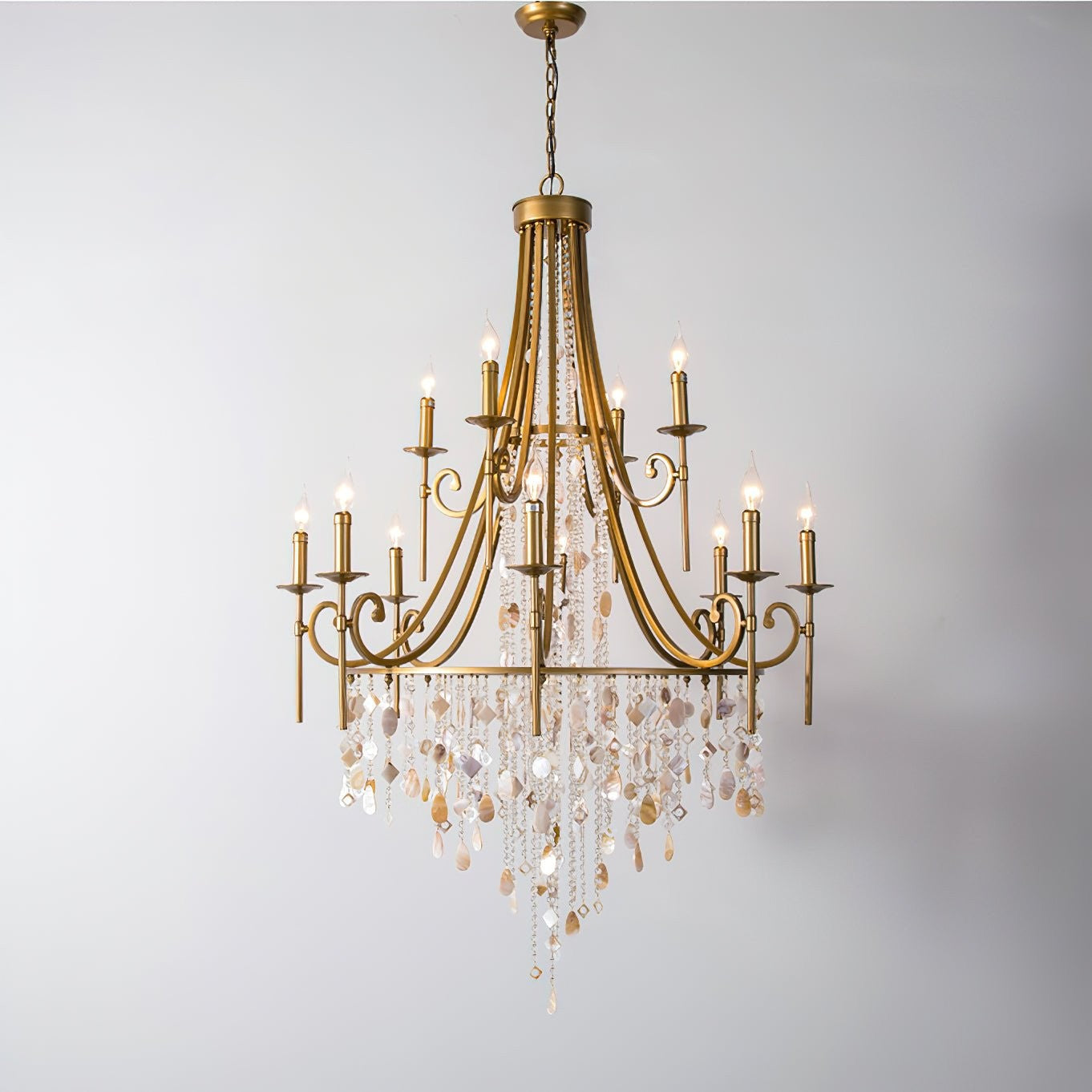 Waterfall Shell & Crystal Chandelier