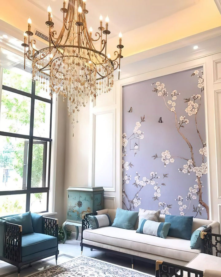 Waterfall Shell & Crystal Chandelier