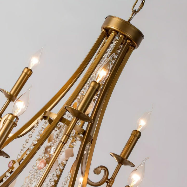 Waterfall Shell & Crystal Chandelier